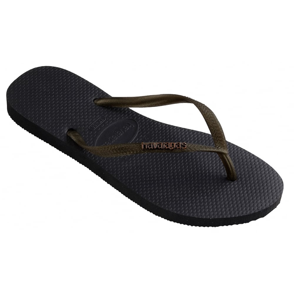 havaianas metallic black