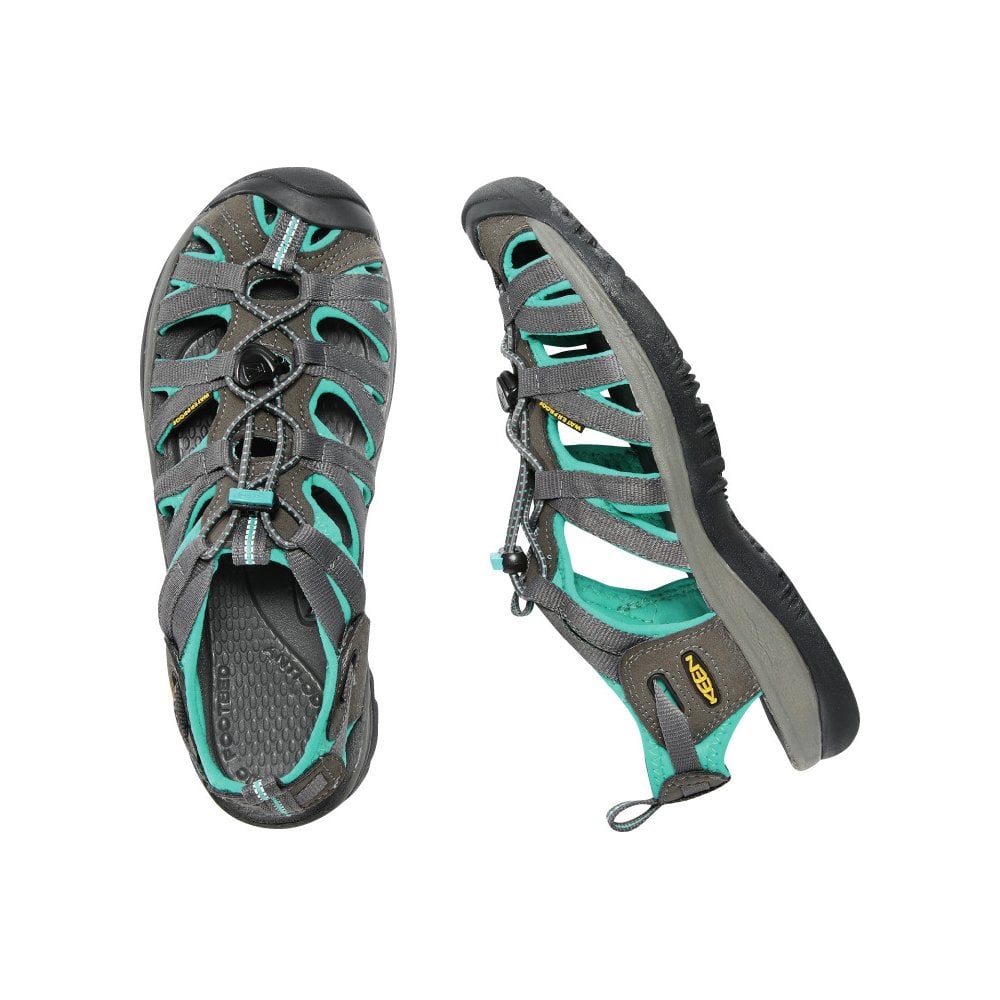 Keen Womens Whisper Sandals Medium Grey/Peacock Green